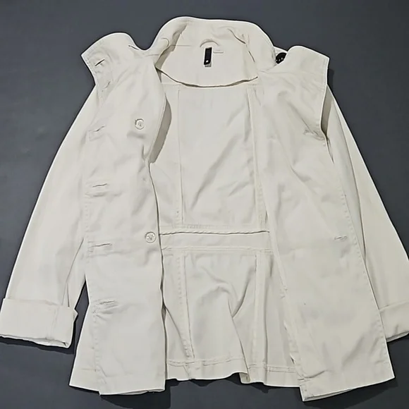 H&M White Cotton Pea Coat - Picture 2 of 6